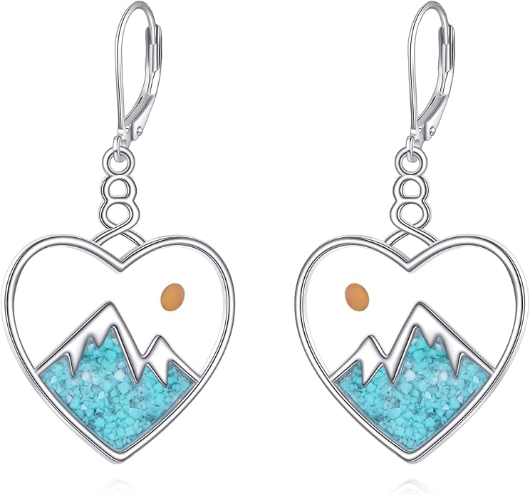 AOBOCO Mustard Seed Earrings for Women Sterling Silver Mountain Cross Earrings Dangle Christian Religion Jewelry Mothers Day Birthday for Mom Wife Friends