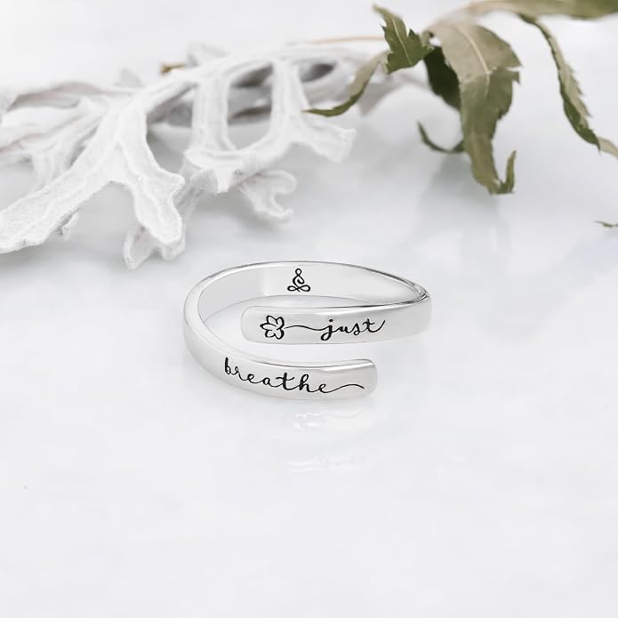 925 Sterling Silver Inspirational Rings for Women Hope Rings Encouragement Jewelry