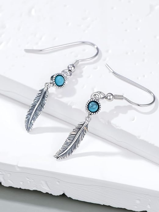 Dorunmo 925 Sterling Silver Western Dangle Earrings for Women Bohemian Earrings Hypoallergenic Christmas Jewelry Gifts for Women