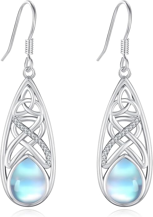 Tree of Life/Cat/Turtle/Butterfly/Flower/Celtic/Turquoise/Moonstone Dangle Earrings for Women Sterling Silver Cute Animals Drop Earrings Jewelry Gifts