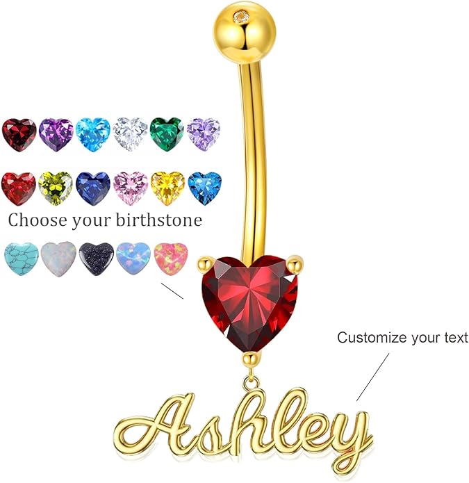 Sterling Silver 14G Belly Button Rings Cross/Cat/Butterfly/Cow/Skull/Birthstone Heart Navel Rings 16mm Body Piercing Jewelry for Women