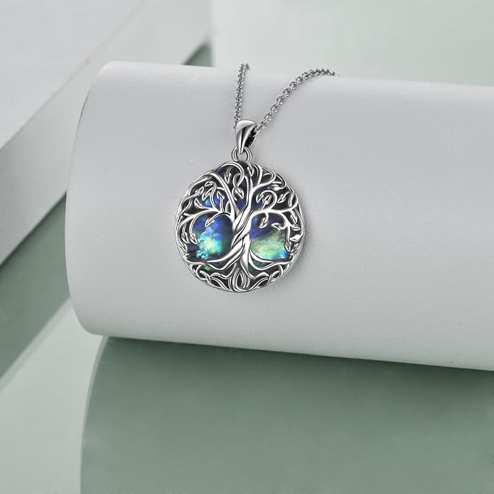 WINNICACA Tree of Life Gifts for Women 925 Sterling Silver Tree of Life Celtic Pendant Necklace Family Irish Jewelry Gifts for Women Wife Girlfriend Anniversary Birthday Gift