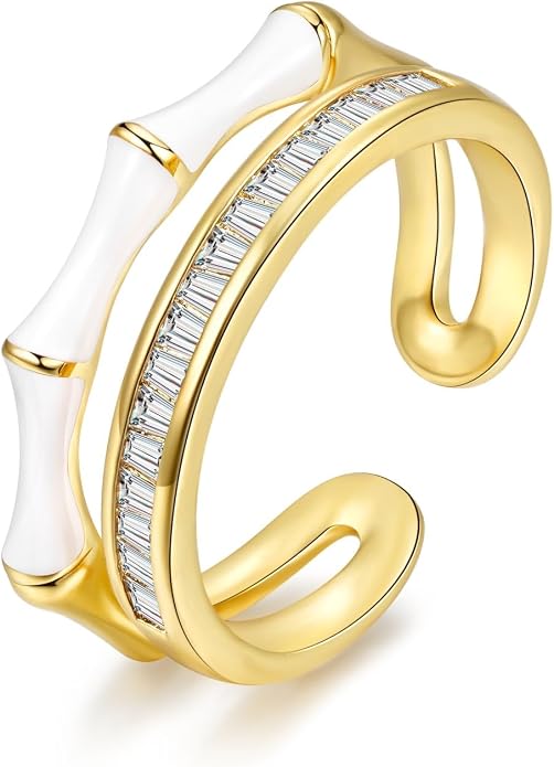 Vintage 14k Gold Ring for Women - Adjustable Carving Open Ring Unique Boho Jewelry Gift for Wedding Band & Daily Wear Ring