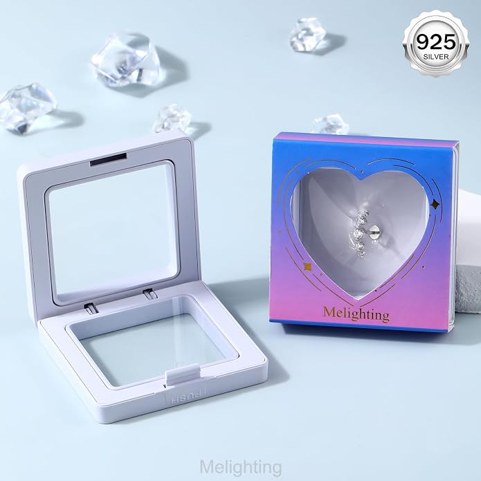 Melighting 16G Curved Helix Earring, Sterling Silver 925 Tragus Conch Stud Internally Threaded, Clear Marquise Round CZ Flat Back Lobe Labret Cartilage Piercing Jewelry for Women 6/8 mm