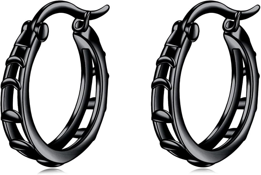 Sterling Silver Hoop Earrings Small Hoop Sun/Leaf/Triangle Huggie Earrings for Women Hypoallergenic