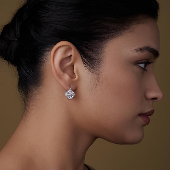LeCalla 925 Sterling Silver Leverback Drop Earrings Lightweight Bohemia Teardrop Drop Dangle Earring for Women