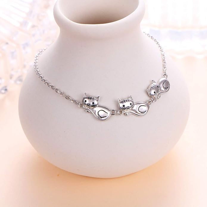 Alphm Anklet for Women S925 Sterling Silver Adjustable Foot Evil Eye Starfish Heart Bead Butterfly Celtic Knot Cross Multilayer Layered Ankle Bracelet Jewelry