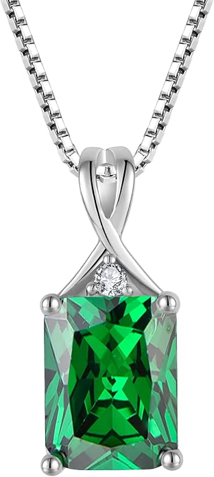 Fahonie 925 Sterling Silver Birthstone Necklace Jewelry Gift for Women Sister Wife Girlfriend Her