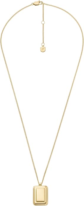 Fossil Women's Gold-Tone Stainless Steel Pendant Chain Necklace for Women