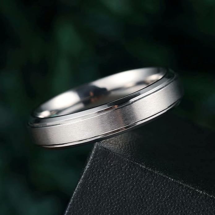 King Will Titanium Wedding Band for Men Women- 3-10mm Width Black/Sliver/Gold High Purity Titanium Promise Wedding Ring Comfort Fit for Daily Wear Size 6-14