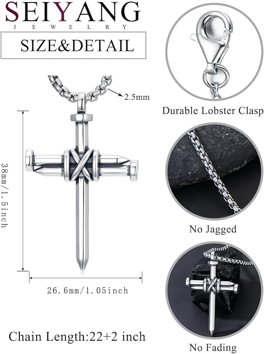 Seiyang Crown of Thorns Necklace 925 Sterling Silver Crown Pendant Amulet Jewelry Gifts (with Gift Box)