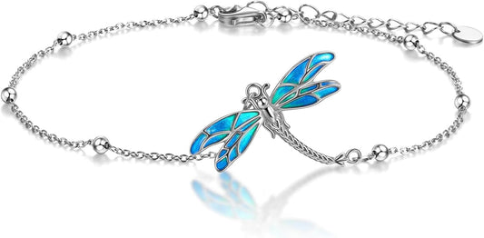 Evil Eye/Moon Star/Cross/Dragonfly/Sea Turtle Ankle Bracelets for Women 925 Sterling Silver Adjustable Anklets Jewelry Gifts for Women