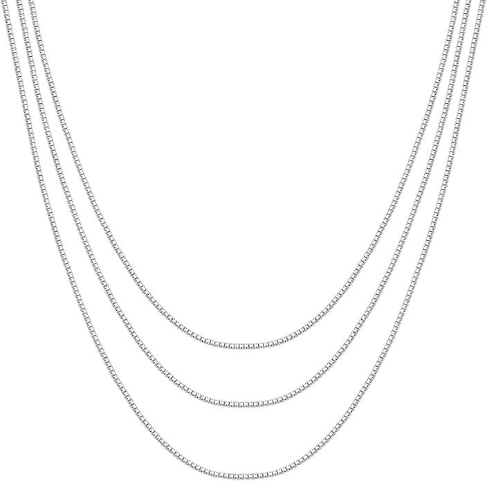 PAVOI 14K Gold Plated Dainty Layering Necklaces for Women | Snake Chain, Curb Link, Paperclip Layered Chains | Trendy Layering Necklace
