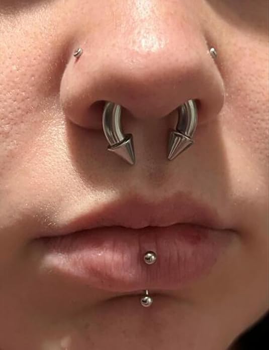 00G 0G 2G 4G 6G 8G 10G 12G 14G 16G Septum Rings Silver Black Surgical Steel Heavy Gauges Earrings Stretching kit Eyebrow Lip Septm Nose Rings Helix Tragus Daith Rook Earrings Hoops 10mm-19mm