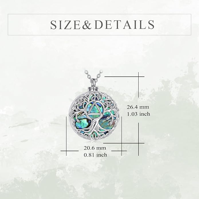 YFN Tree of Life Necklace Sterling Silver Celtic Knot Tree Pendant Jewelry Gifts for Women Men