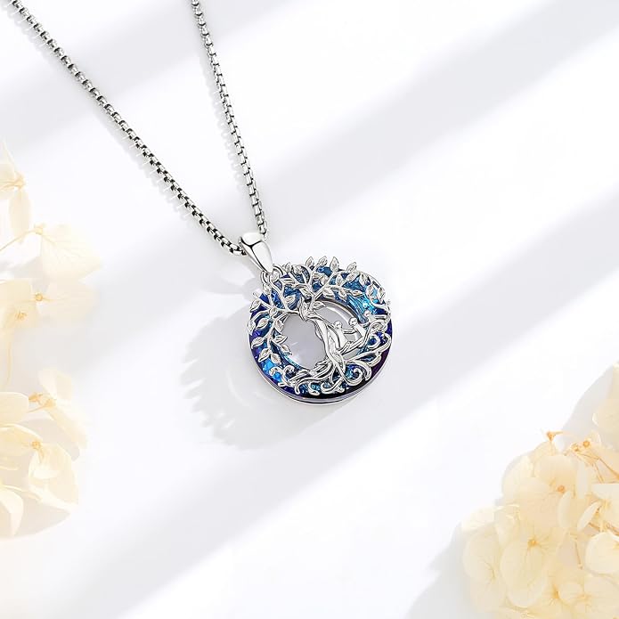 Vito 925 Sterling Silver Tree of Life Necklace for Women, Mother Tree Pendant for Mom Mother Necklace Mother's Day Jewelry Gift for Wife Grandma, 18/22 Inch Chain