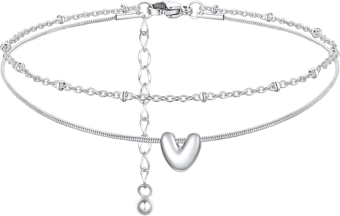 ChainsProMax Initial Ankle Bracelets for Women, Waterproof Anklets Bracelet Adjustable Summer Beach Women Foot Jewelry, Stainless Steel/Gold Plated-Send Gift Box/Letter A-Z