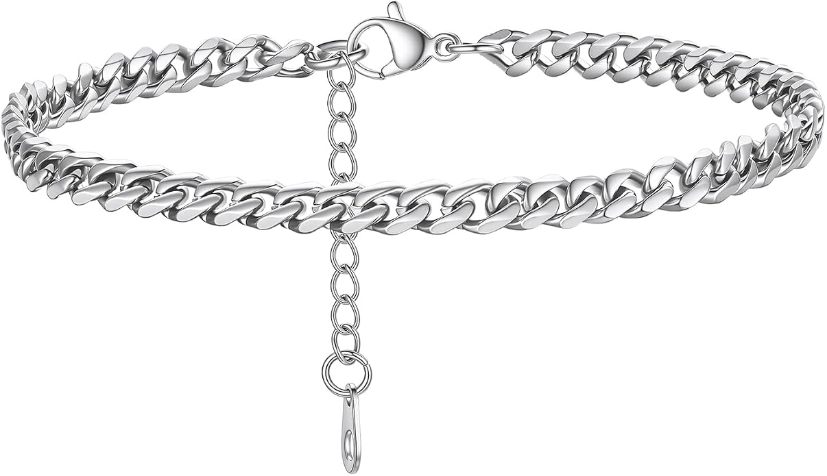PROSTEEL Stainless Steel Bracelets for Men Women, Gold/Silver/Black, Cuban Link Bracelet Adjustable, Jewelry with Gift Box
