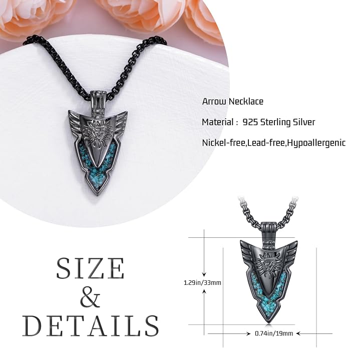 Viking Necklace for Men 925 Sterling Silver Viking Norse Pagan Jewelry Gifts for Women
