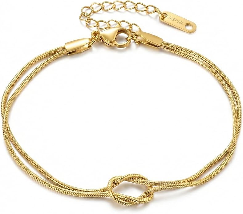 Gold Bracelets for Women 18K Gold Plated Adjustable Snake Chain Slider Bracelet Dainty Boho Jewelry Gifts for Mom Wife Friend