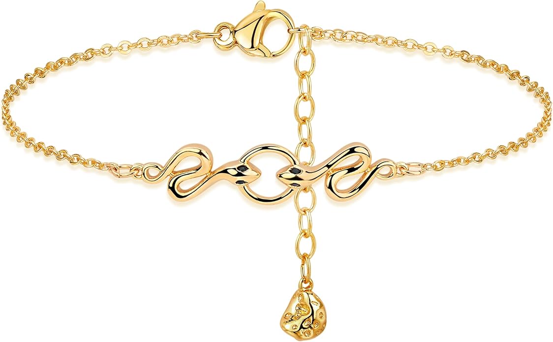 LOYATA Gold Bracelet Gold 14K Gold Filled Dainty Chain Simple Jewelry Gift for Women