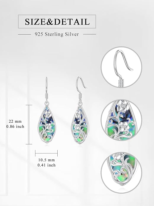 Seiyang Dangle Earrings 925 Sterling Silver Animal/American Flag/Turquoise Dangle Drop Earrings Jewelry Gifts for Women