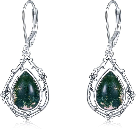 POPLYKE Celtic Filigree Teardrop Drop Dangle Earrings Sterling Silver Leverback Earrings Jewelry for Women