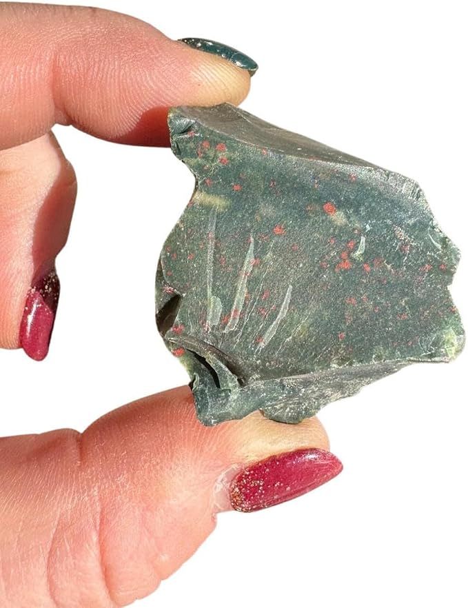 Large 1.25-2.0” Natural Bloodstone Raw Crystals Stones for Meditation, Chakra, Reiki, Crystal Grid, Energy Work, Wire Wrapping, Tumbling & Spiritual Home Decor