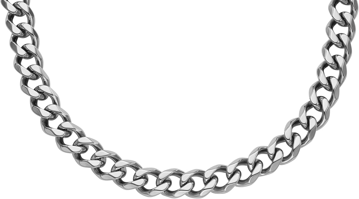 Fossil Men's Stainless Steel or Leather Necklace for Men