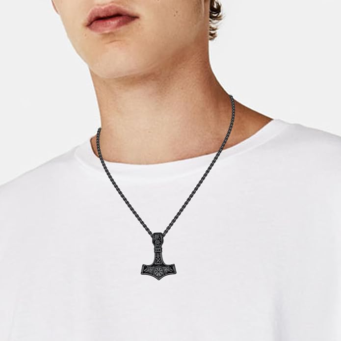 Viking Necklace for Men 925 Sterling Silver Viking Norse Pagan Jewelry Gifts for Women