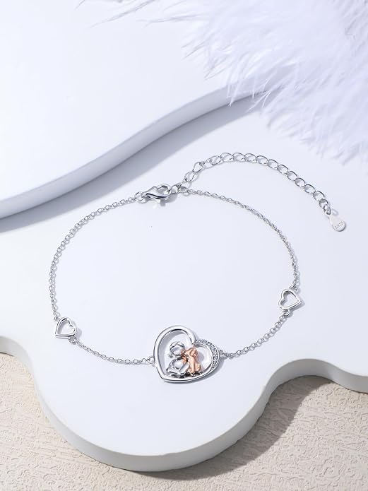 Ankle/Bracelet for Women Sterling Silver Sea Turtle/Butterfly/Mustard Seed/Sister/Sunflower/Elephant Gifts for Birthday Summer Beach Jewelry for Mom Wife Daughter Friend