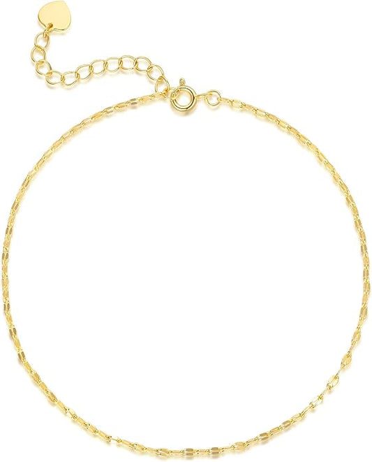 Gold Anklets for Women Ankle Bracelets for Women 14K Gold Anklets Bracelets for Womens Golden Anklet Cross Ankle Bracelet Spaced Evenly Cubic Zirconia Cross Anklet Bracelet for Womens Ankles 9.5+1.5in