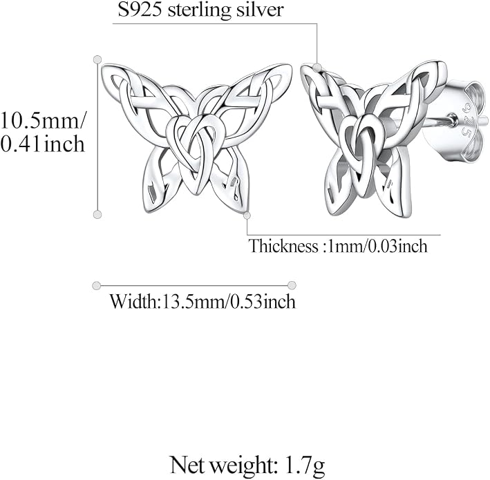 FindChic Hypoallergenic Sterling Silver Small Bar/Heart/Dot/Triangle/Butterfly/Lightning Studs Earrings Minimalist Geometric Jewelry Valentine Gifts for Women Men Girls, with Gift Box