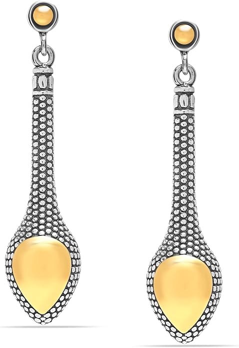 LeCalla 925 Sterling Silver Filigree Dangle Drop Earrings | Lightweight Antique Balinese Teardrop Dangle Drop Earring for Women