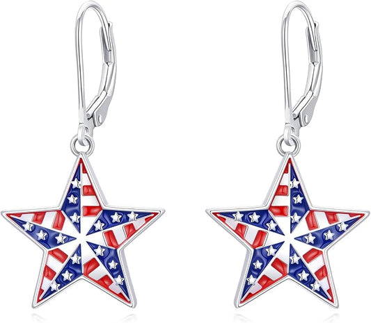 Seiyang Dangle Earrings 925 Sterling Silver Animal/American Flag/Turquoise Dangle Drop Earrings Jewelry Gifts for Women