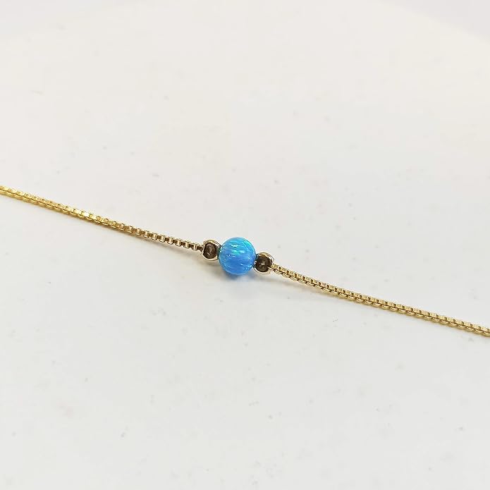 Minimalist Evil Eye Charm Bracelet – Handmade Delicate Good Luck Jewelry for Women – Adjustable 6.5” + 1” Extender