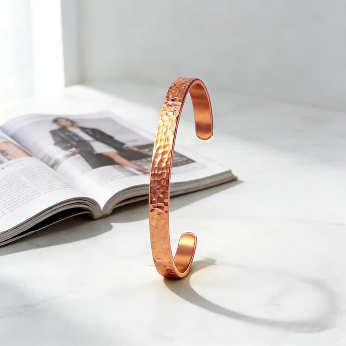 Inspirational Bible Verse Cuff Bracelet for Women, 18K Gold Plated Hammered Bangle, Christian Faith Jewelry Gift, Adjustable Non Tarnish