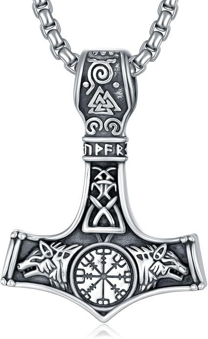 Viking Necklace for Men 925 Sterling Silver Viking Norse Pagan Jewelry Gifts for Women