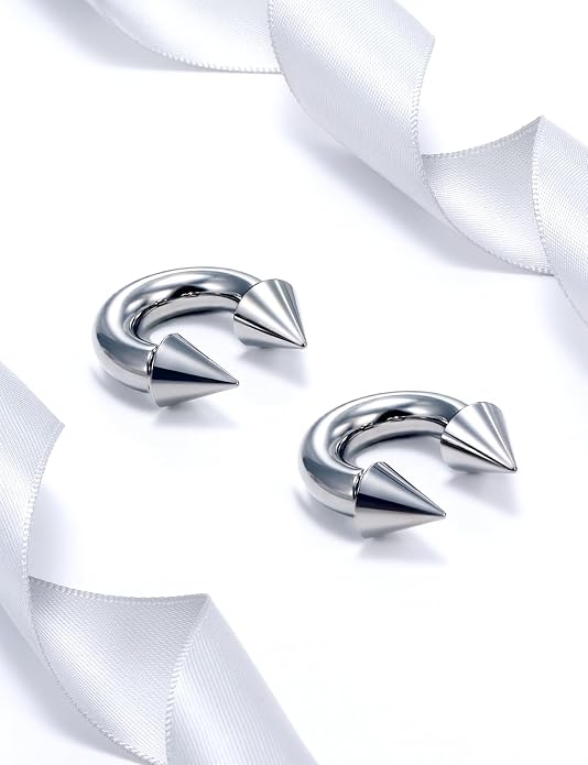 20G 18G 16G 14G 12G 8G 6G 4G 2G ASTM F136 Titanium Internal Thread Horseshoe Septum Ring Jewelry Circular Barbell Helix Snug Tragus Rook Daith Cartilage Earring Lip Ring Piercing Jewelry