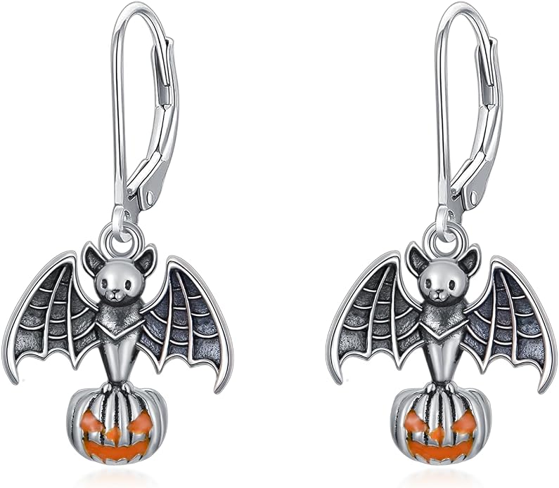 Animal/Leaf/Gothic Dangle Earrings 925 Sterling Silver Animal/Leaf/Gothic Dangle Drop Earrings Easter/Halloween/Christmas Jewelry Gifts for Women Her