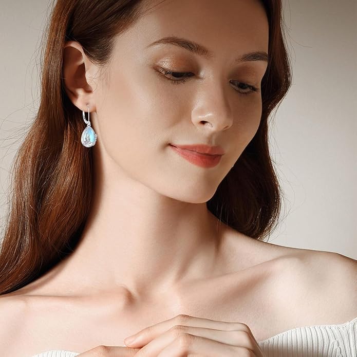 Silver Earrings for Women Sterling Silver Filigree Earrings Teardrop Dangle Drop Filigree Jewelry Gift for Women Mother Mom