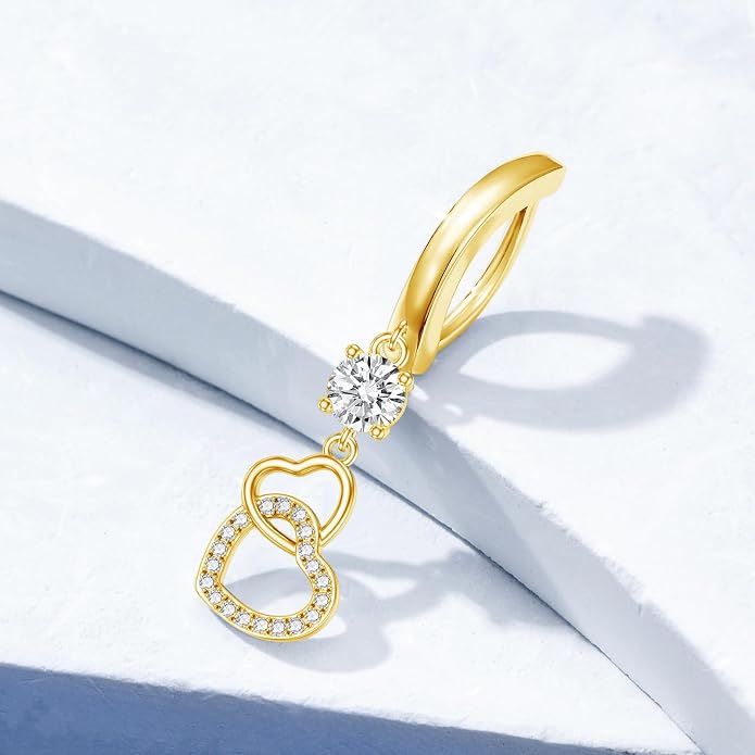 Butterfly Cross Shark Belly Button Ring 925 Sterling Silver Clicker Belly Rings Dangle Navel Ring Hypoallergenic Navel Piercing Belly Piercing Jewelry Gifts for Women