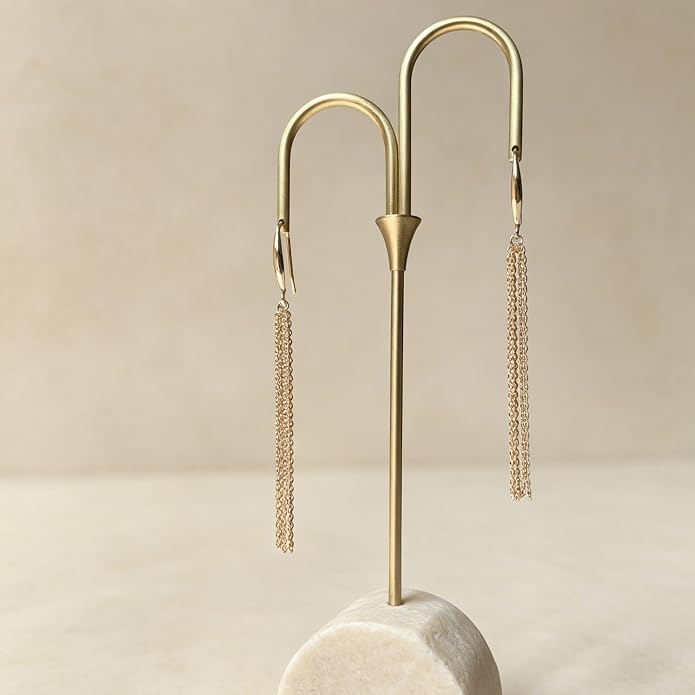 Long Chain Dangle Earrings Dainty Tassel Drop Linear Earrings Hypoallergenic Jewelry