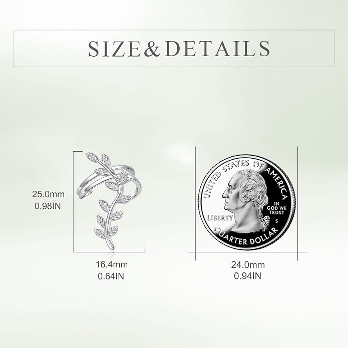 POPLYKE 925 Sterling Silver Ear Cuff Earrings for Women Climber Earrings No Piercing Jewelry Gift for Women