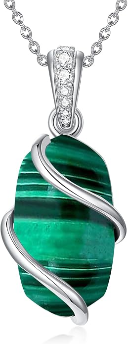 HPQQ Necklace for Women 925 Sterling Silver Dainty Gemstone Pendant Fine Jewelry Birthday Mothers Day Gifts for Mom Wife Her
