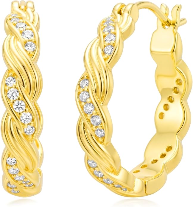 Gold Dainty Hoop Earrings for Women Hypoallergenic Lightweight 14K Gold Huggie Earrings Jewelry Valentines Day Gifts for Wife Girlfriend Her