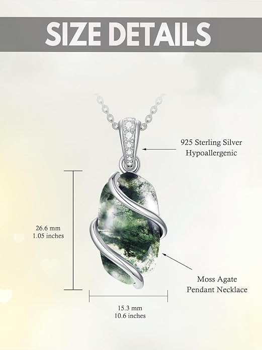 HPQQ Necklace for Women 925 Sterling Silver Dainty Gemstone Pendant Fine Jewelry Birthday Mothers Day Gifts for Mom Wife Her