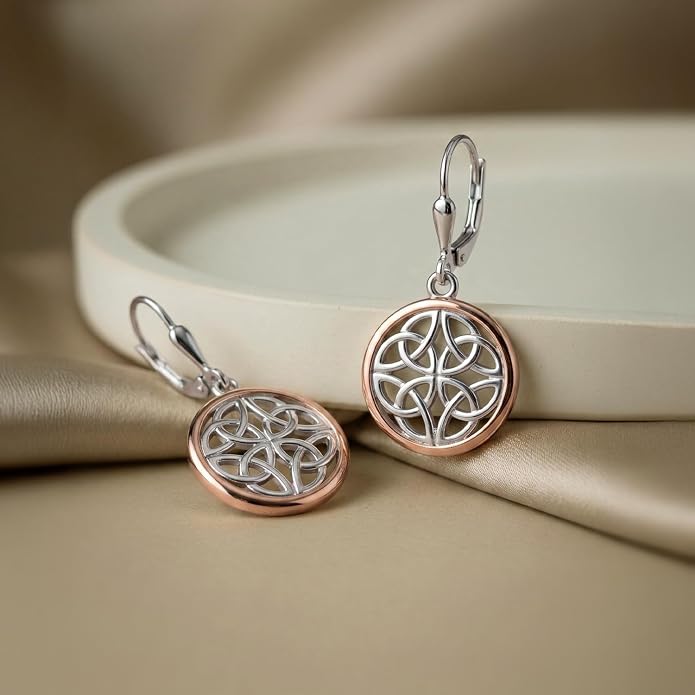 Charmsy 925 Sterling Silver Filigree Earrings for Women | Lightweight Diamond-Cut Openwork Leverback Dangle Earrings | Romantic Jewelry Gifts for Women