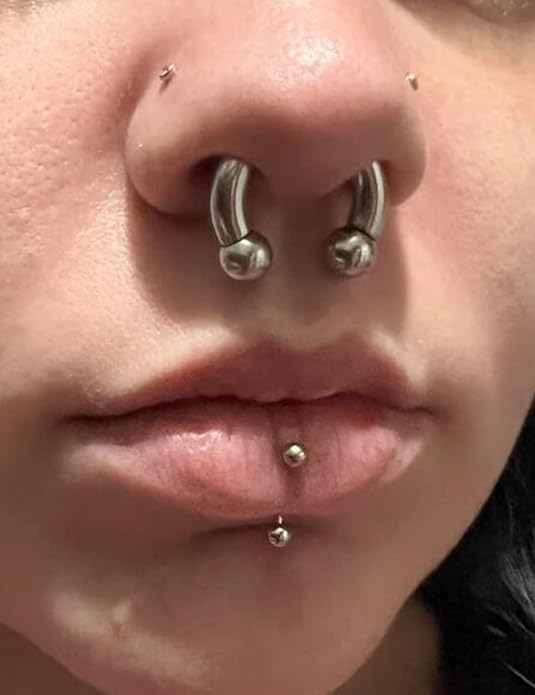 00G 0G 2G 4G 6G 8G 10G 12G 14G 16G Septum Rings Silver Black Surgical Steel Heavy Gauges Earrings Stretching kit Eyebrow Lip Septm Nose Rings Helix Tragus Daith Rook Earrings Hoops 10mm-19mm