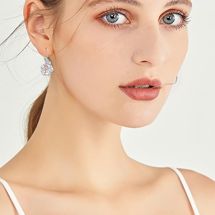 Butterfly/Cardinal/Rabbit/Frog/Turtle/Dragonfly/Flamingo/Mermaid/Hummingbird/Robin/Raven/Owl/Whale/Cat Earrings S925 Sterling Silver Animal Jewelry Gifts for Birthday Christmas
